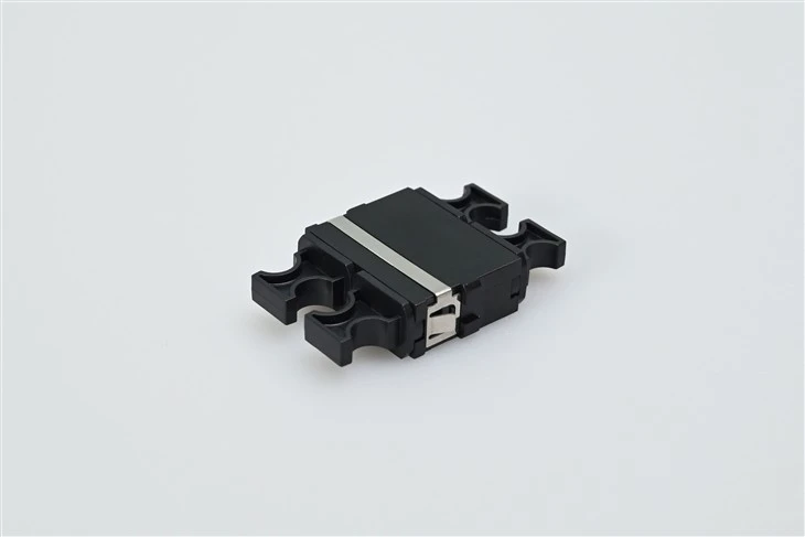 MTP®/MPO-8/12/24 Black Fiber Optic Adapter/Coupler With Flange, Key Up To Down